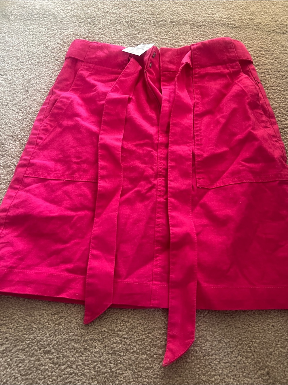 Bright Pink Women's Tie-Waist Skirt j crew